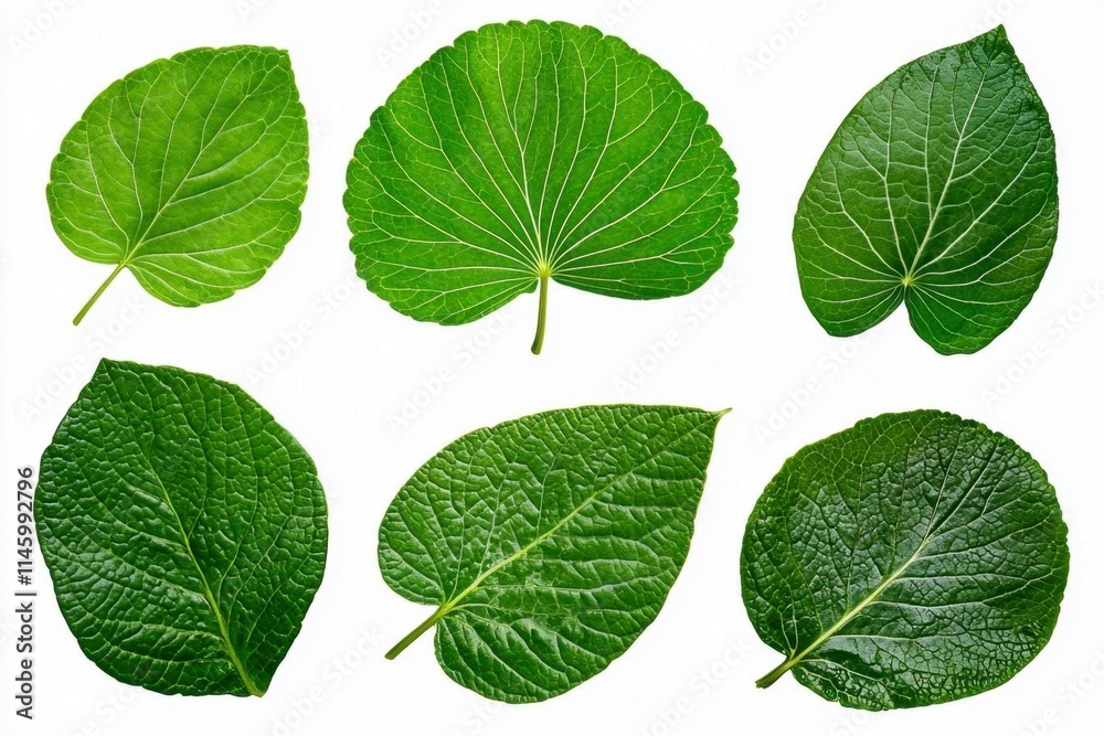 A photostock of floating tropical green leaves with detailed veins, arranged artistically, isolated on a clean white background, fresh and elegant, High Quality A photostock of floating tropical green leaves with detailed veins, arranged artistically, isolated on a clean white background, fresh and elegant, High Quality