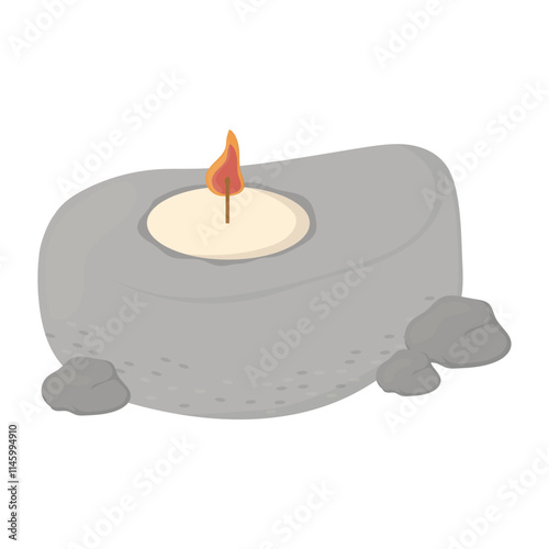 Spa Candle Vector Illustration - 06