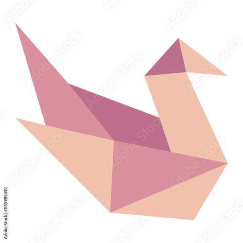 Elegant Origami Bird Design in Soft Colors