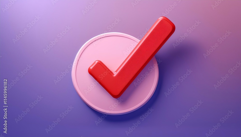 A vibrant illustration of a red checkmark symbol on a circular background, representing approval or completion. A vibrant illustration of a red checkmark symbol on a circular background, representing approval or completion.