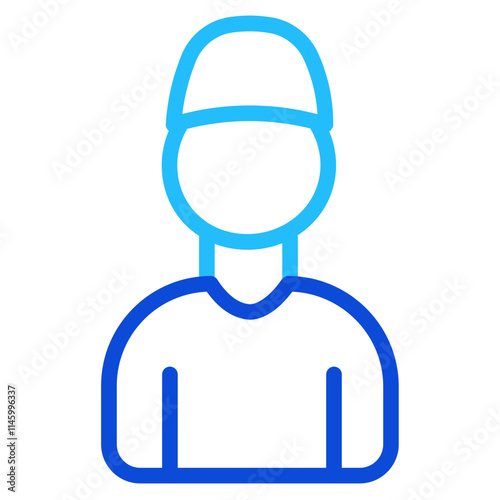 Moslem man Duoline Icon
