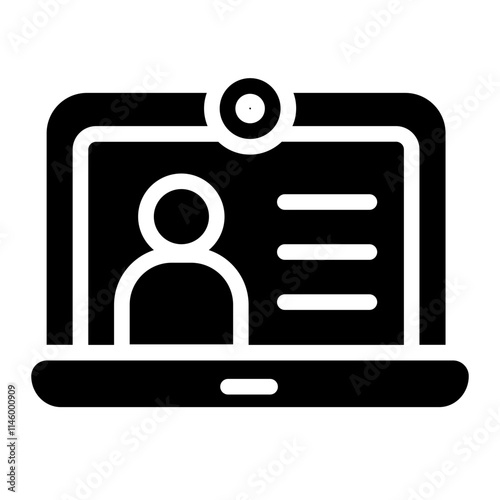 Presentation online Solid Icon
