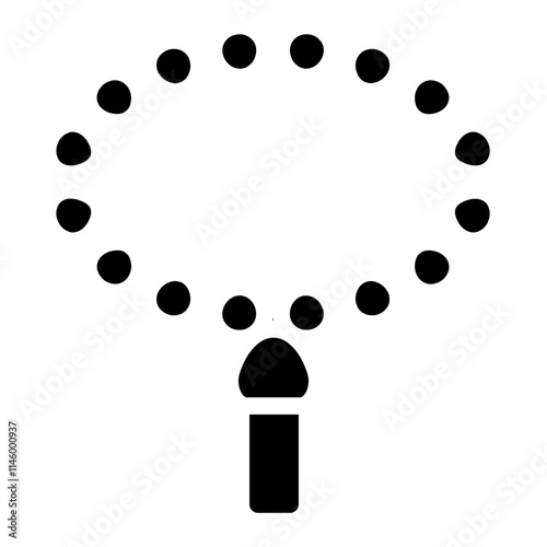 Canvas Print Prayer beads Solid Icon