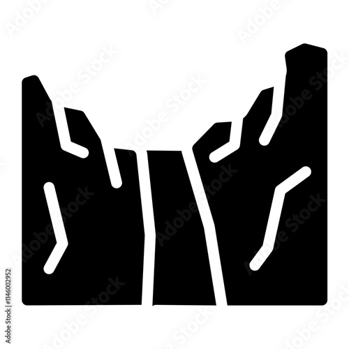 Ravine Solid Icon