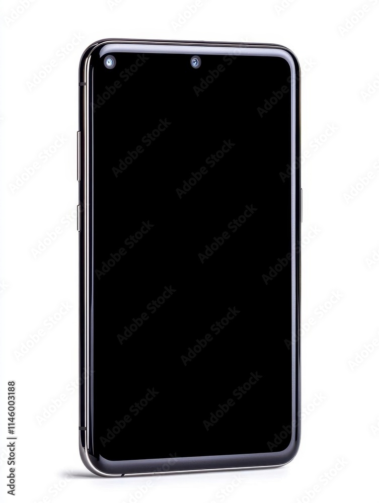 A photostock of a minimalist black digital tablet isolated on a clean white background, sleek and modern, High Quality A photostock of a minimalist black digital tablet isolated on a clean white background, sleek and modern, High Quality