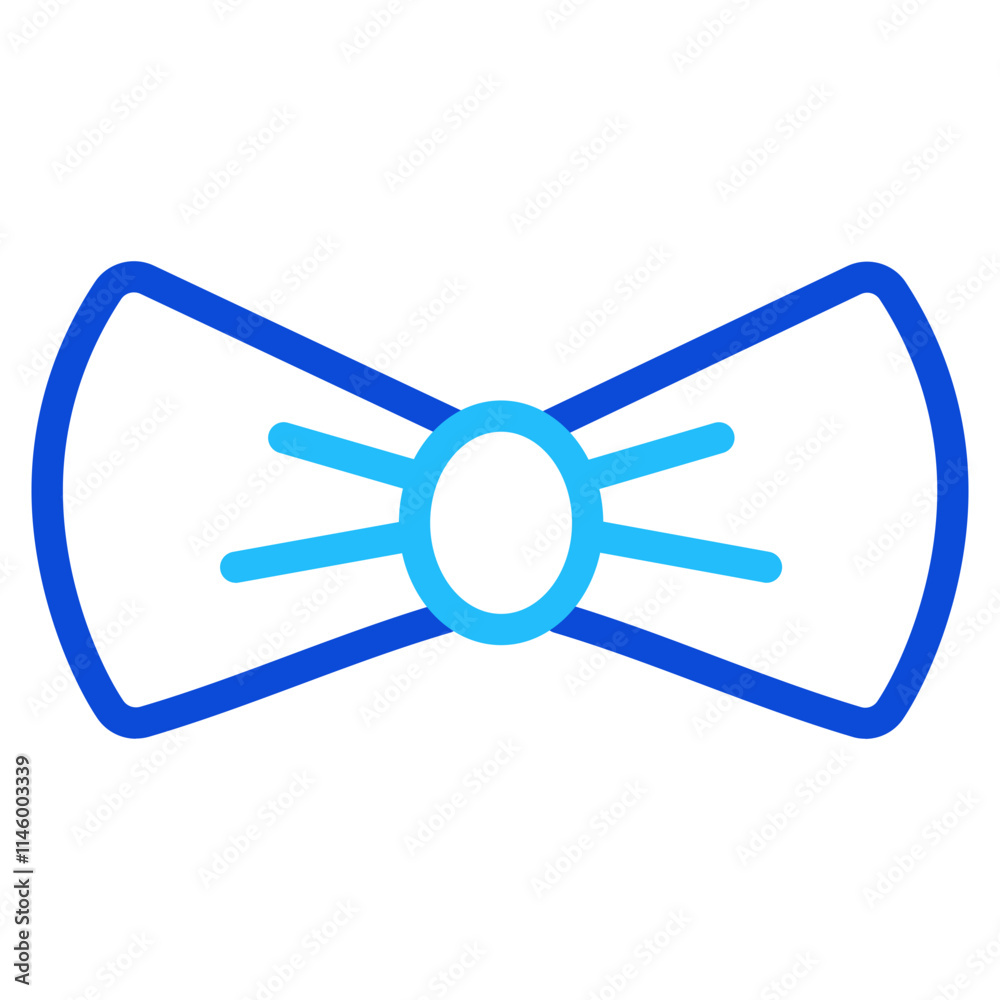 Ribbon tie Duoline Icon