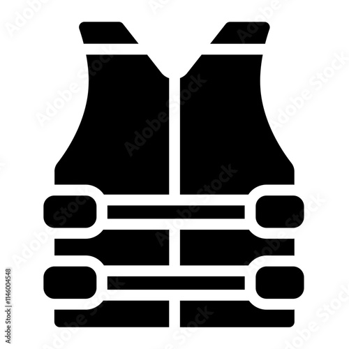 Safety jacket Solid Icon