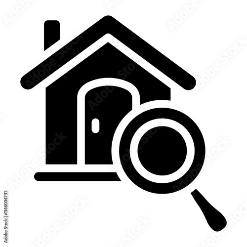 Search rent Solid Icon