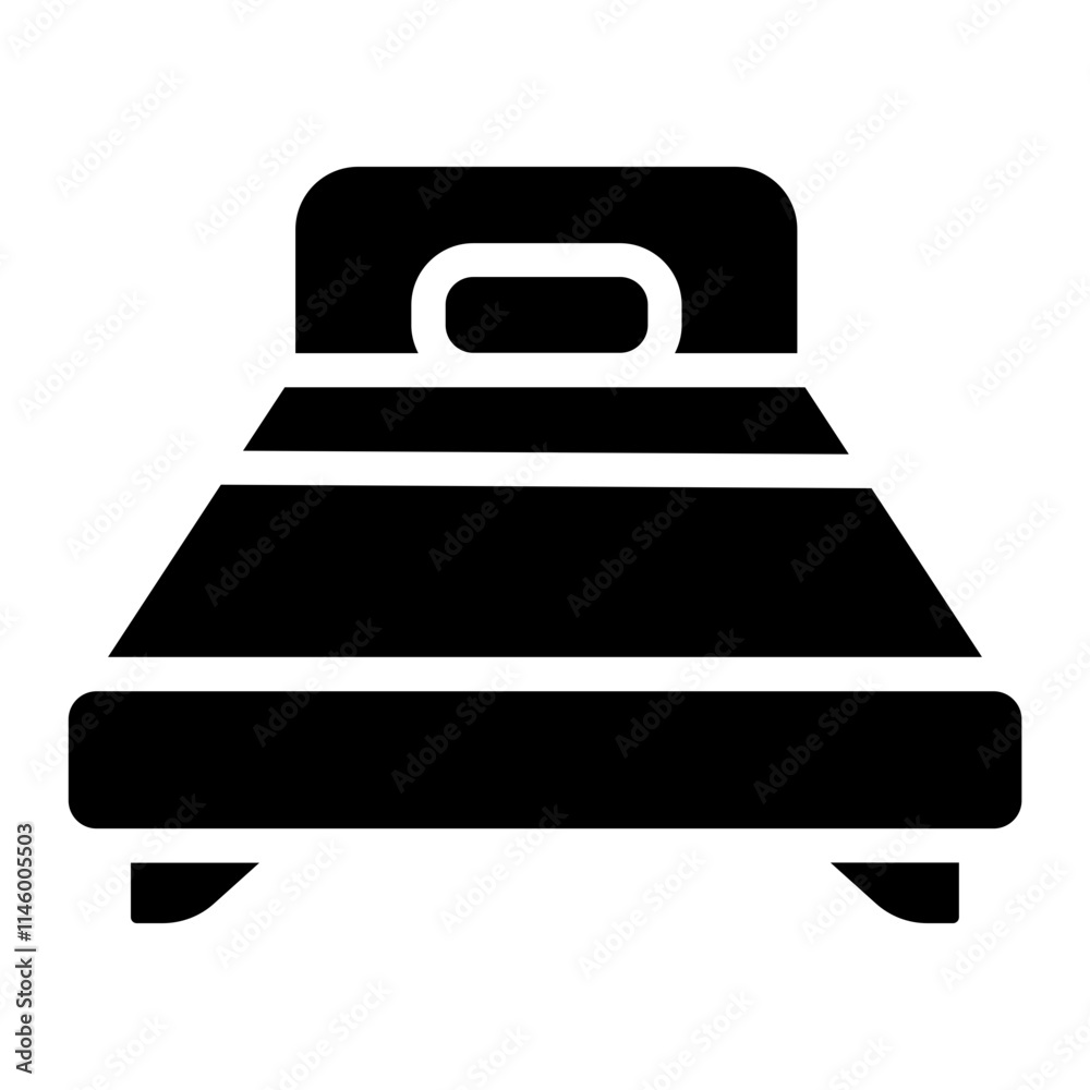 Single bed Solid Icon Single bed Solid Icon