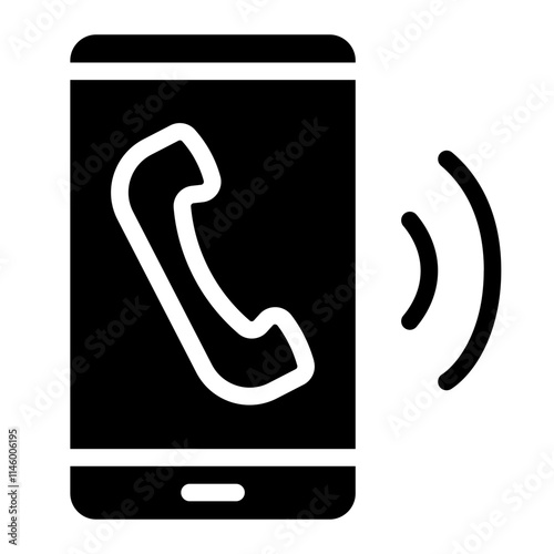 Smartphone call Solid Icon