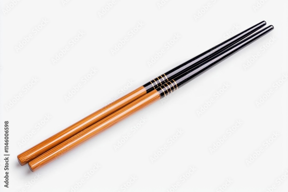 A photostock of polished silver chopsticks placed symmetrically, isolated on a clean white background, minimalist and elegant, High Quality A photostock of polished silver chopsticks placed symmetrically, isolated on a clean white background, minimalist and elegant, High Quality