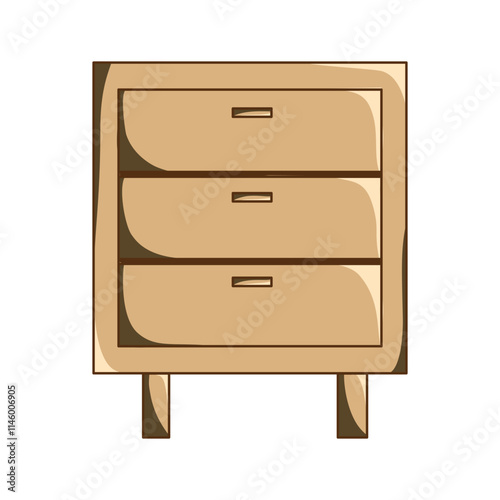 illustration of storage cabinet for interior accessories