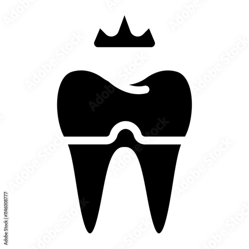 Tooth crown Solid Icon