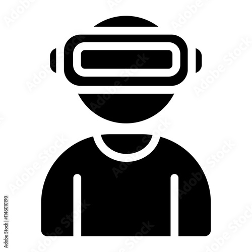 VR Glasses Solid Icon