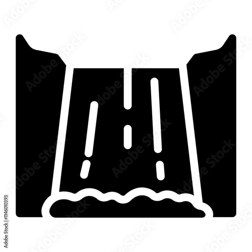 Waterfall Solid Icon