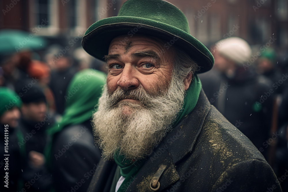 Generative AI image composition modern art st Patrick day holiday festival carnival
