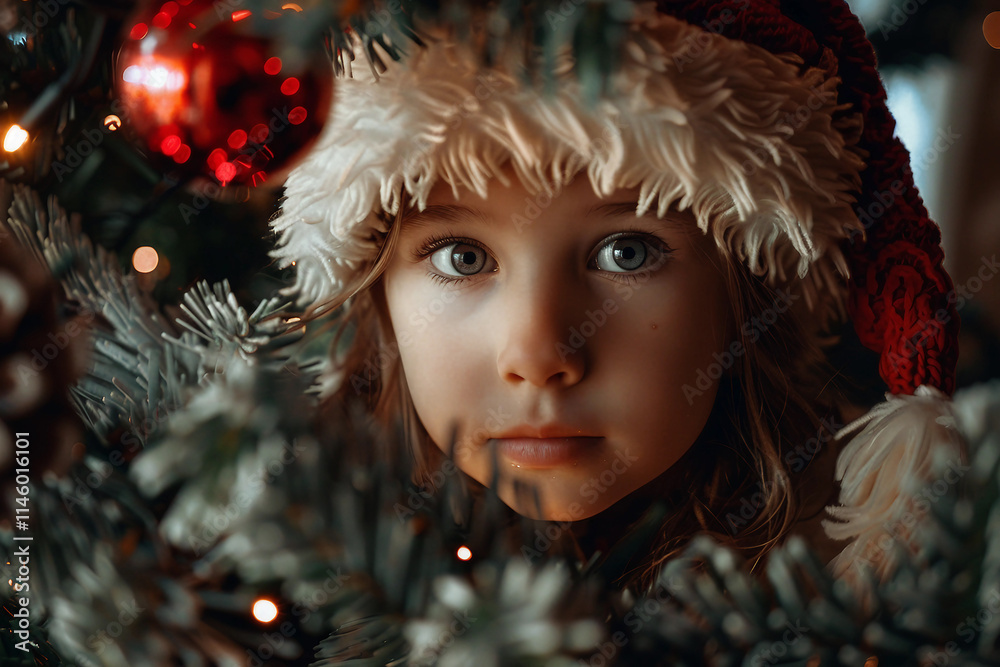 Generative ai photo of christmas holiday showcased with festive lights Generative ai photo of christmas holiday showcased with festive lights