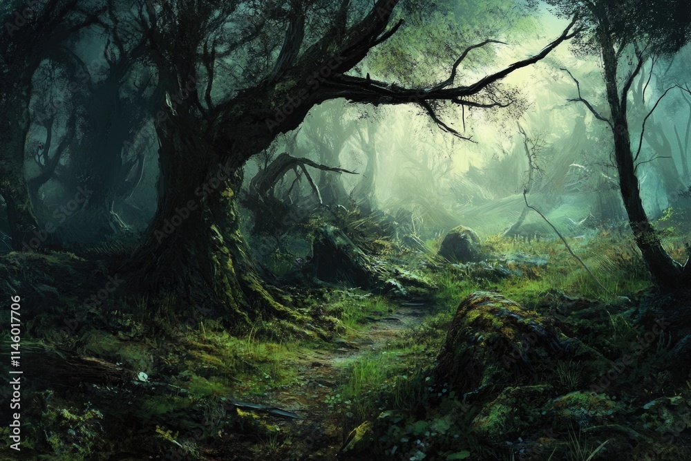 Fototapeta premium A winding path in the woods