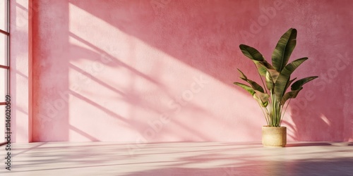 Pink concrete wall texture showcasing a vibrant and modern design. This pink concrete wall can enhance various architectural styles and add a fresh touch to any space with its unique color.