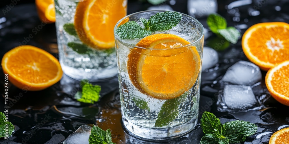 Refreshing hard seltzer cocktail featuring orange, mint, and ice. This vibrant hard seltzer cocktail blends flavors that perfectly enhance your summer gatherings with the ultimate refreshment. Refreshing hard seltzer cocktail featuring orange, mint, and ice. This vibrant hard seltzer cocktail blends flavors that perfectly enhance your summer gatherings with the ultimate refreshment.