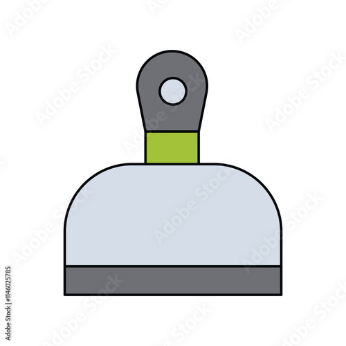 putty knife lineal color line icon with white background vector stock illustration