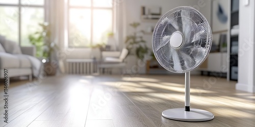 Installation of a floor fan involves the careful installation of blades to ensure optimal airflow. The installation process of the floor fan is essential for achieving effective cooling. photo