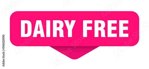 DAIRY FREE banner, button, label, sign