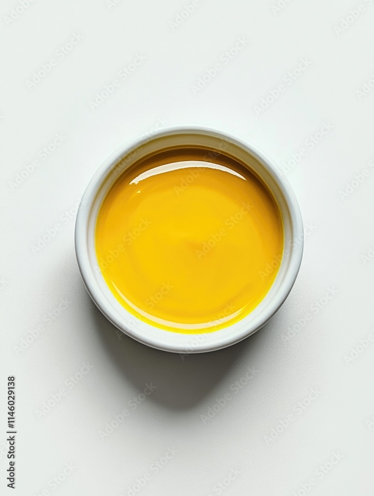 Creamy Mustard in Bowl with Blurred Background Creamy Mustard in Bowl with Blurred Background