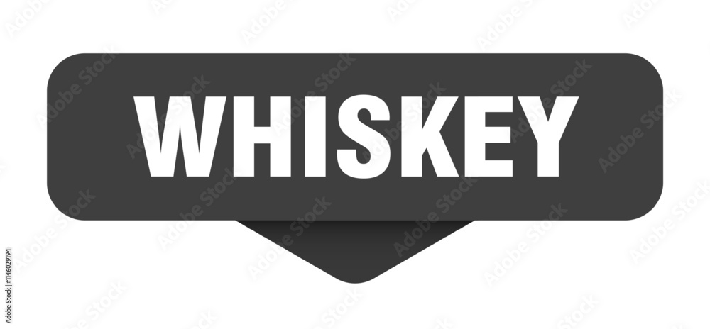 WHISKEY banner, button, label, sign WHISKEY banner, button, label, sign
