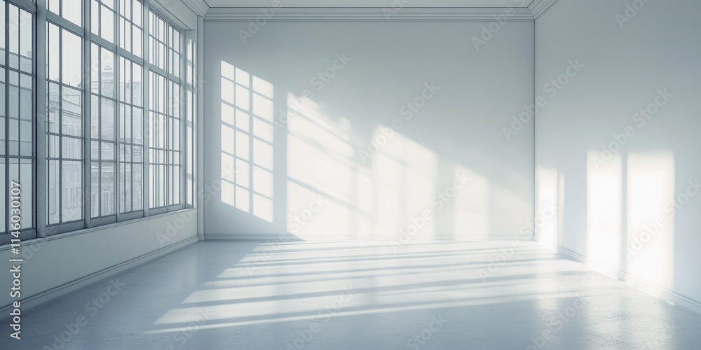 Empty Warehouse with Sunlight