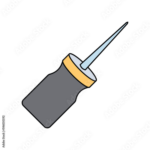 awl lineal color line icon with white background vector stock illustration