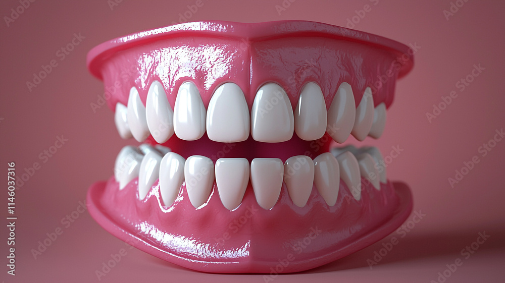 Obraz premium Healthy Human Teeth Dental Model Gum Smile Dentistry