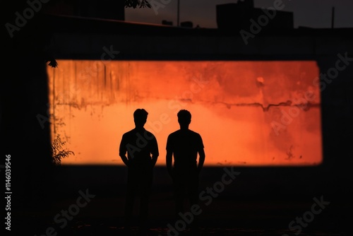 Two men standing side by side, likely friends or colleagues