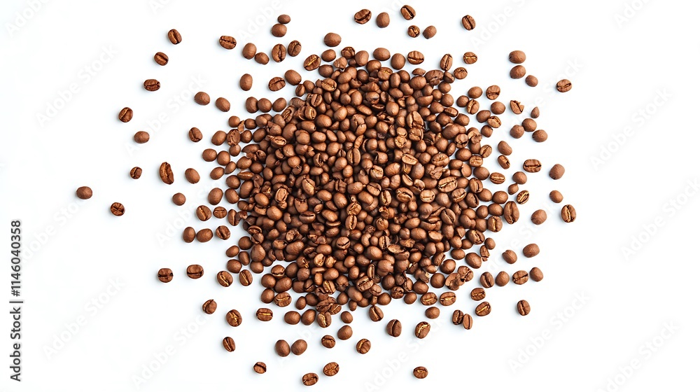 Roasted Coffee Beans Photo: Close-Up View. AI Generated Roasted Coffee Beans Photo: Close-Up View. AI Generated