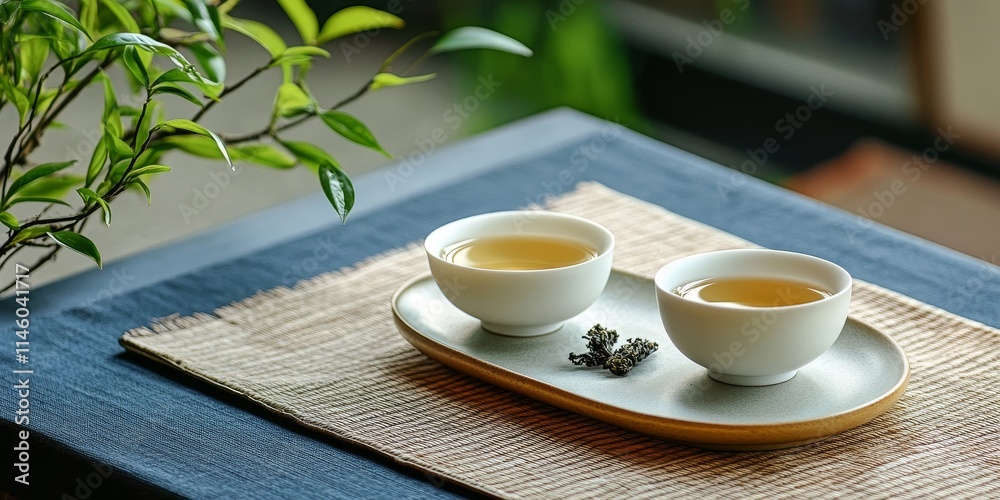 Fragrant white tea lumps displayed elegantly on a plate atop a table, showcasing the delightful appeal of white tea in an inviting setting. Enjoy the essence of fragrant white tea. Fragrant white tea lumps displayed elegantly on a plate atop a table, showcasing the delightful appeal of white tea in an inviting setting. Enjoy the essence of fragrant white tea.