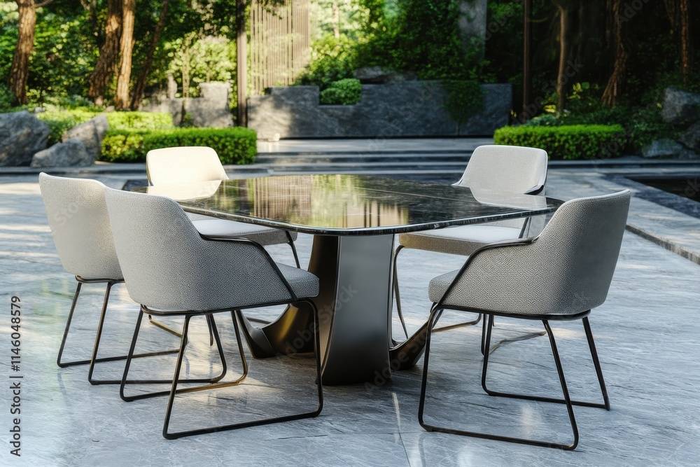 custom made wallpaper toronto digitalElegant Outdoor Dining Table Ideal for Family Gatherings and Dinner Parties in a Beautiful Garden Setting