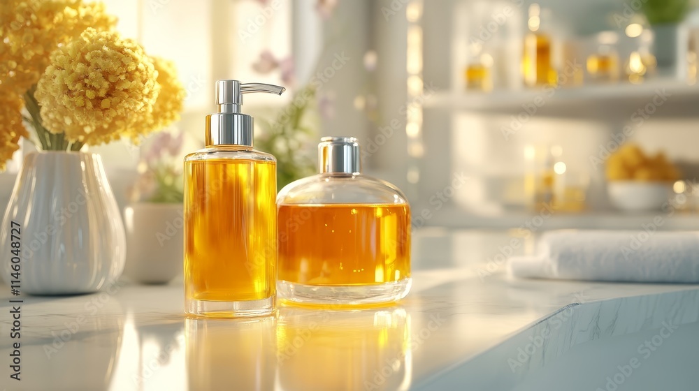 Bottles of perfume on a white background Bottles of perfume on a white background