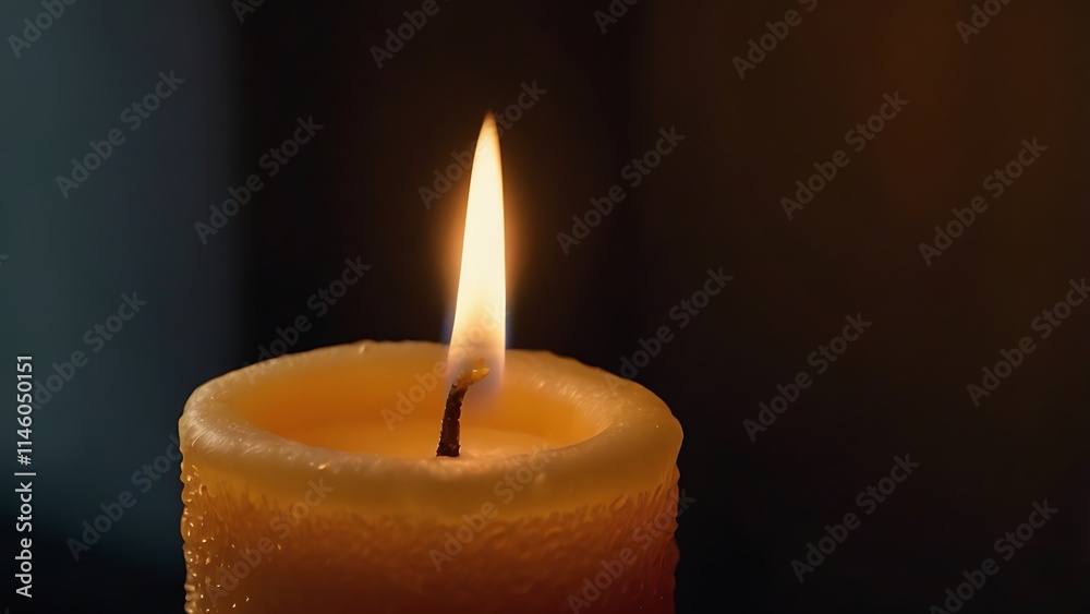 A Single Lit Candle in the Dark: A Symbol of Hope and Remembrance A Single Lit Candle in the Dark: A Symbol of Hope and Remembrance