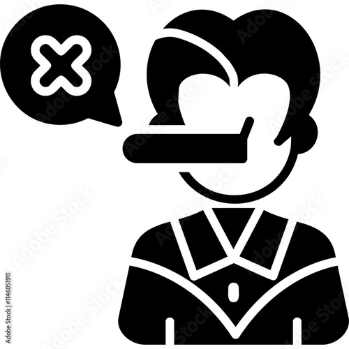 Lying icon