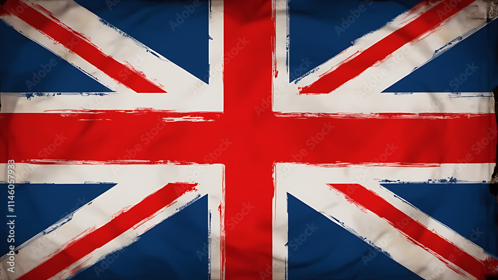 Union Jack Flag of the United Kingdom - Iconic Red, White, and Blue Design Union Jack Flag of the United Kingdom - Iconic Red, White, and Blue Design