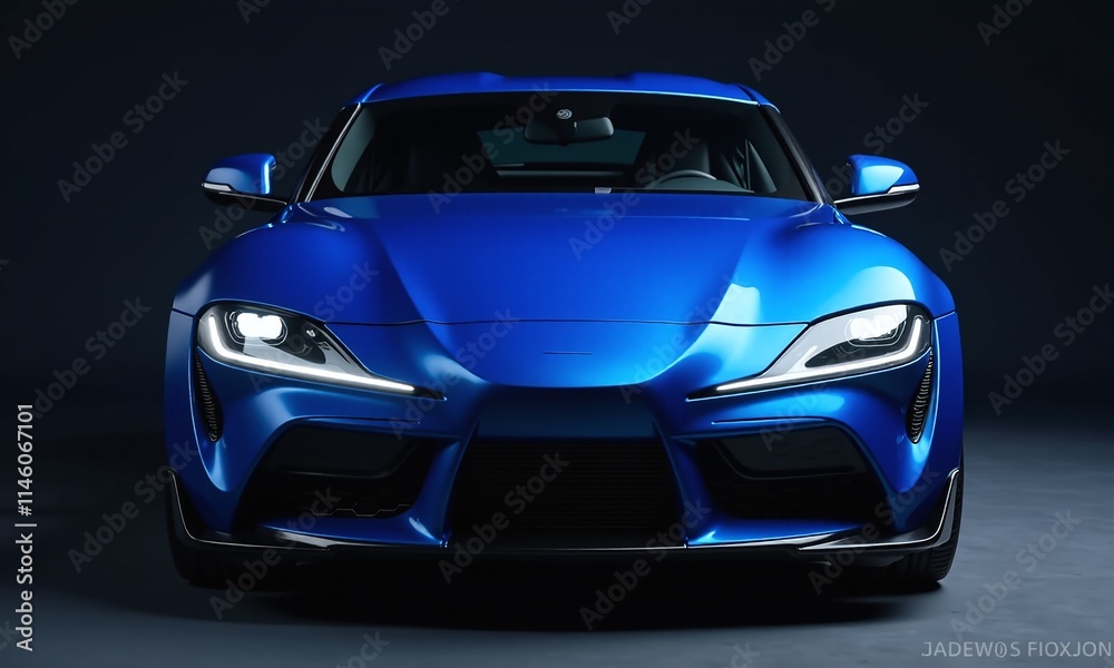 sports car front quarter view glossy sports car front quarter view glossy