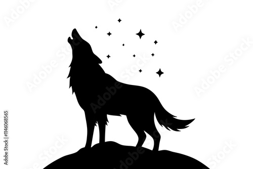 wolf silhouette vector