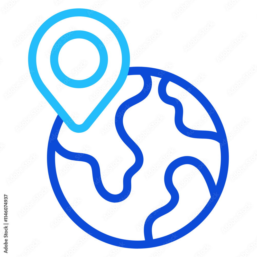 Around the world Duoline Icon Around the world Duoline Icon