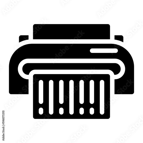 Barcode printing Solid Icon