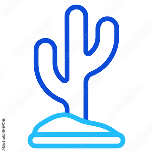 Cactus Duoline Icon