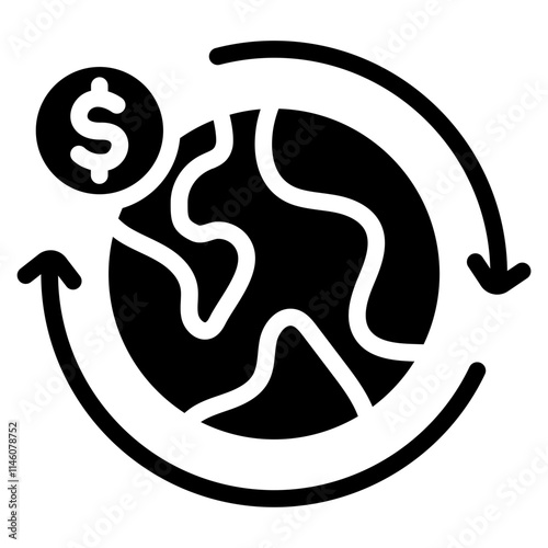 Circular economy Solid Icon