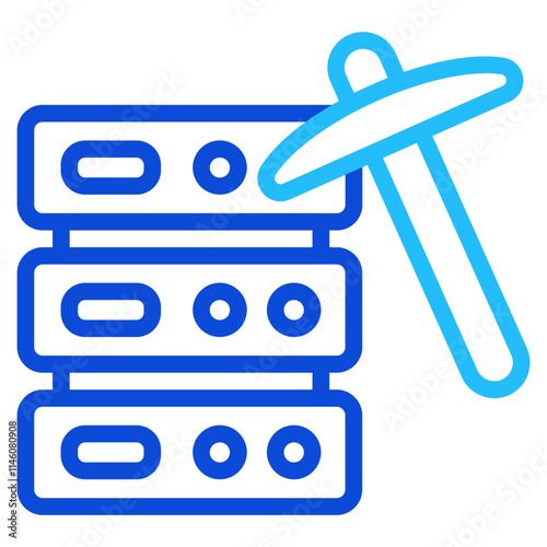 Data mining Duoline Icon
