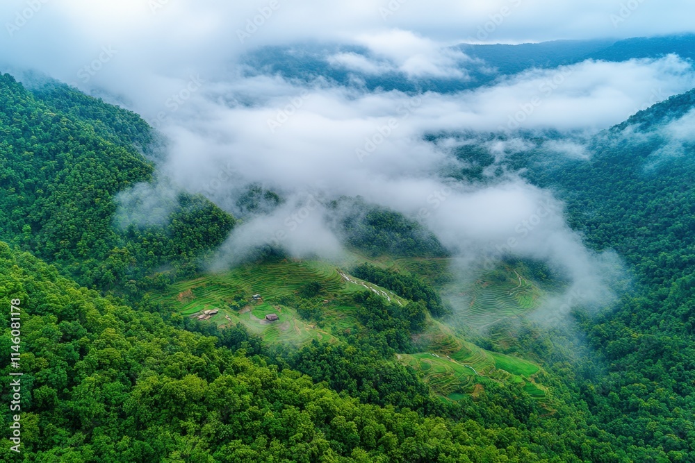 Beautiful sunrise in Norway - lofotens. Beautiful simple AI generated image