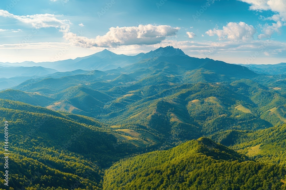 Fototapeta premium Beautiful sunrise in Norway - lofotens. Beautiful simple AI generated image