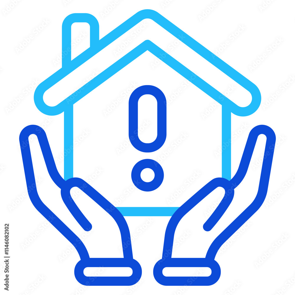 Fototapeta premium Disaster response Duoline Icon